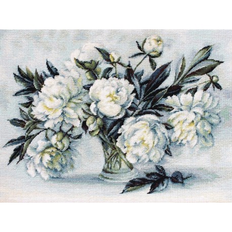 RARE find: Peonies SB517 - Cross Stitch Kit by Luca-s