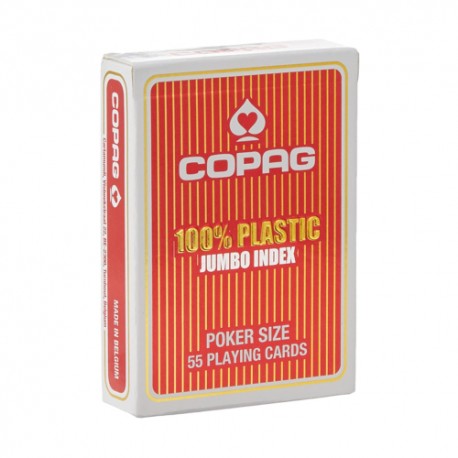 Copag 2 Corner Jumbo index playing cards red
