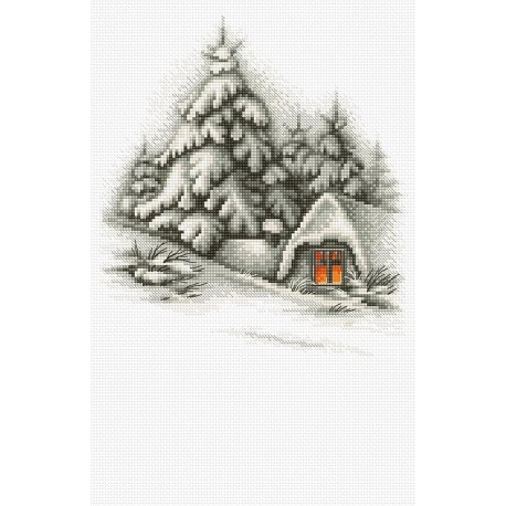 RARE find: Winter Landscape SB2279 - Cross Stitch Kit by Luca-s