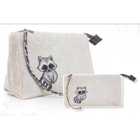 Clutch bag for Cross Stitching Racoon SPM1223