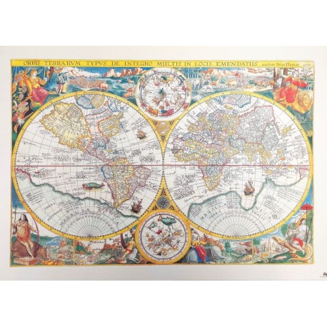 Senasis pasaulio žemėlapis - Orbis Terrarum 1594 m. M1594