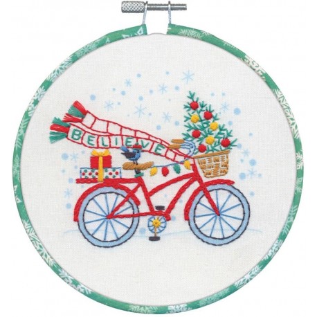 Kalėdų dviratis (15.2 cm) - Siuvinėjimo kryželiu Rinkinys DIMENSIONS