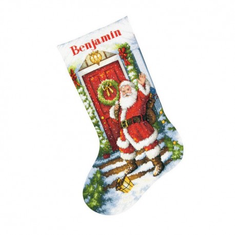 Welcome Santa Stocking (41 cm) - Cross Stitch Kit by DIMENSIONS