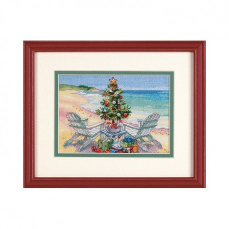 Christmas On The Beach (18 x 13 cm) - Cross Stitch Kit by DIMENSIONS