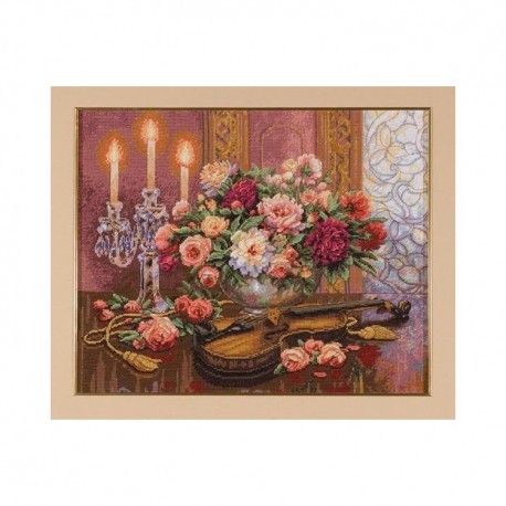 Romantic Floral (41 x 33 cm) - Cross Stitch Kit by DIMENSIONS