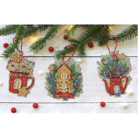 Sweet Christmas  (10 cm) - Cross Stitch Kit by DIMENSIONS