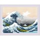 The Great Wave off Kanagawa after K. Hokusai Artwork. Cross Stitch kit by RIOLIS Ref. no.: 2186