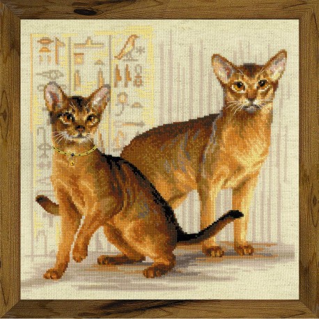Abyssinian Cats cross stitch kit by RIOLIS Ref. no.: 1671