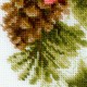Poinsettia cross stitch kit by RIOLIS Ref. no.: 1729