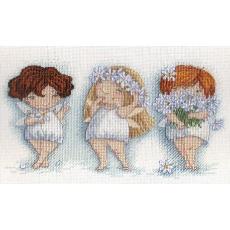 Blooming Pansies SNV-550 cross stitch kit by MP Studio