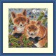 Foxes SK44 cross stitch kit by Merejka