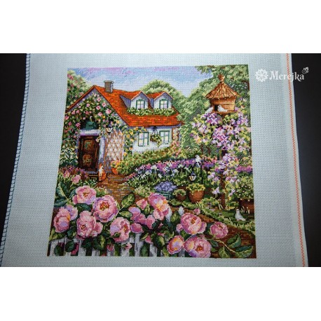 House in Roses SK78 cross stitch kit by Merejka