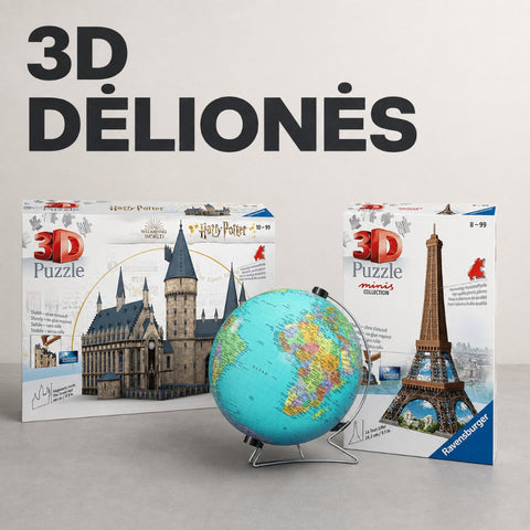 3D dėlionės kategorijos banneris
