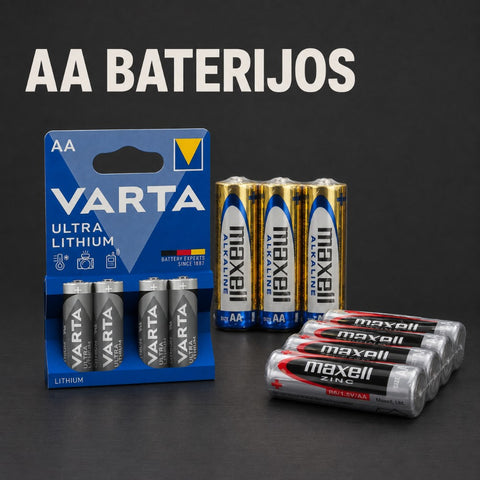 AA baterijos kategorijos banneris