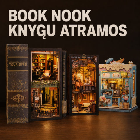 Book Nook knygų atramos kategorijos banneris