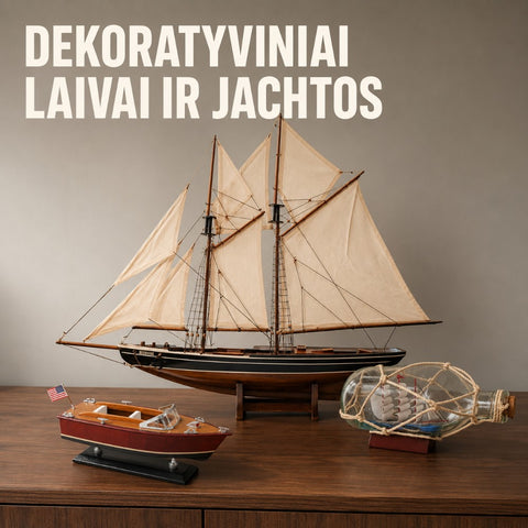 Dekoratyviniai laivai ir jachtos kategorijos banneris