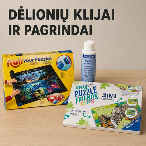 Dėlionių klijai ir pagrindai rinkimui kategorijos banneris