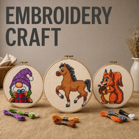 Embroidery Craft siuvinėjimo rinkiniai kategorijos banneris