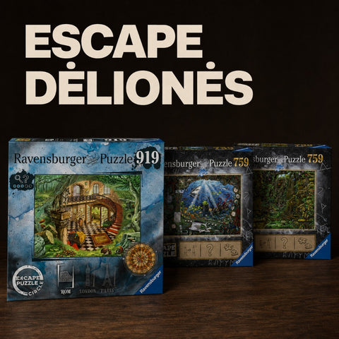ESCAPE dėlionės kategorijos banneris