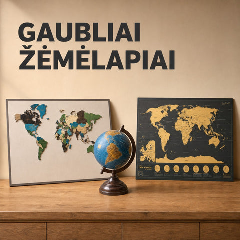 Gaubliai ir žemėlapiai kategorijos banneris