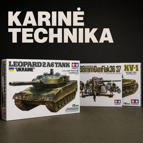 Karinė technika kategorijos banneris