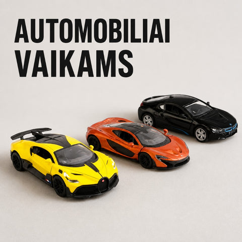 Automobiliai, mašinėlės vaikams kategorijos banneris