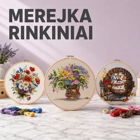 Merejka siuvinėjimo rinkiniai kategorijos banneris