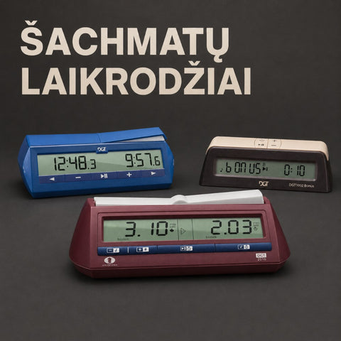 Šachmatų laikrodžiai ir aksesuarai kategorijos banneris