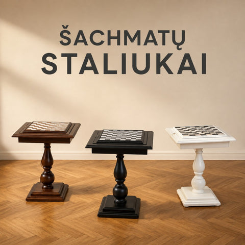 Šachmatų staliukai (be figūrų) kategorijos banneris