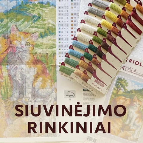Siuvinėjimo KRYŽELIU ❎ rinkiniai
