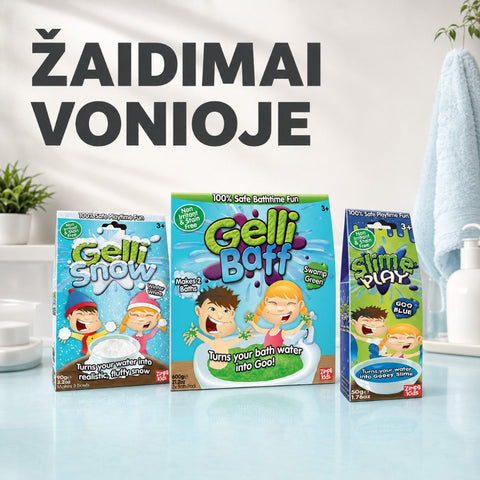 Žaidimai vonioje vaikams kategorijos banneris