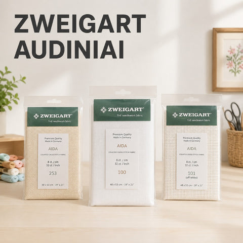 Zweigart siuvinėjimo audiniai kategorijos banneris
