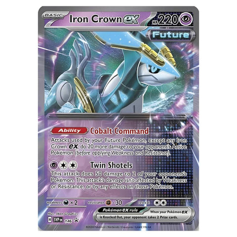 Pokémon TCG Paradox Destinies Iron Crown ex metalinis kolekcinis rinkinys