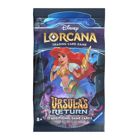 Disney Lorcana TCG Ursulos sugrįžimas papildymo pakelis (12 kortų, EN)