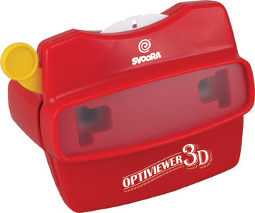 Retro 3D akiniai vaikams Optiviewer su 2 iliustracijų diskais