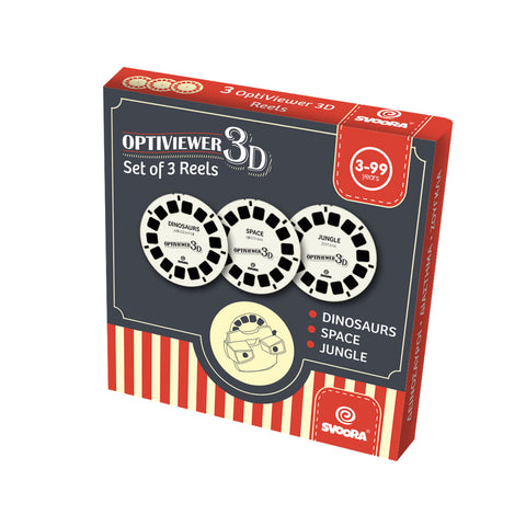 Svoora Optiviewer retro 3D akinių papildomi diskai 3 vnt.