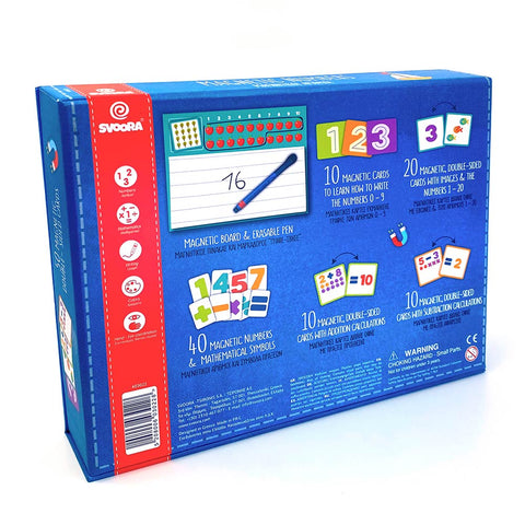 Svoora magnetinis matematikos rinkinys vaikams nuo 4 m.: skaičiai ir veiksmai