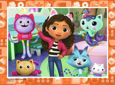 Ravensburger 4 dėlionės „Gabby's Dollhouse“, 12–24 det., nuo 3 m.