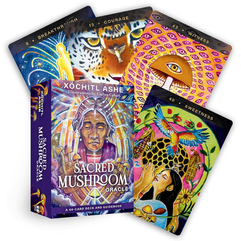 Sacred Mushroom Oracle šamaninės orakulo kortos anglų kalba