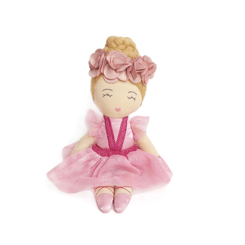 Svoora medžiaginė lėlė balerina Karmen, 20 cm – vaikams nuo 3 m.