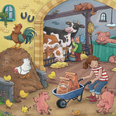 Ravensburger 3 dėlionės „Ūkyje“, 3×49 det., nuo 5 m.