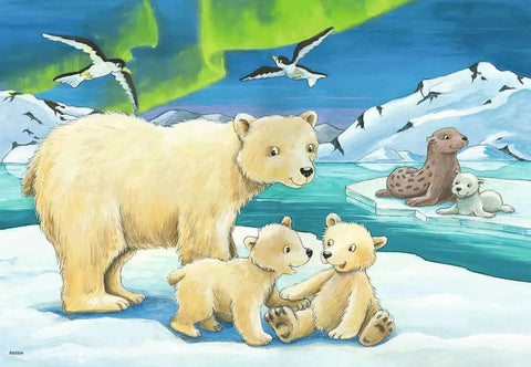Ravensburger 2 dėlionės „Safario jaunikliai“, 2×12 det., nuo 3 m.