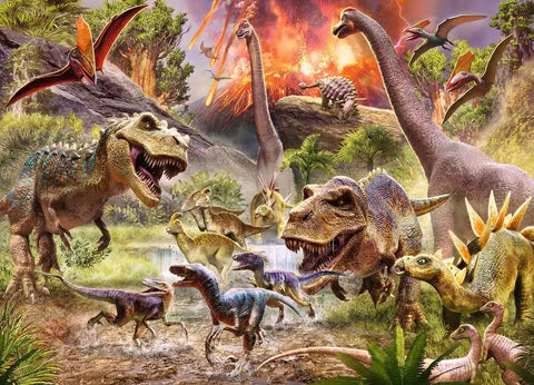 Ravensburger dėlionė „Dinozaurų lenktynės“, 60 det., nuo 4 m.