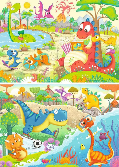 Ravensburger 2 dėlionės „Mano draugai dinozaurai“, 2×12 det., nuo 3 m.
