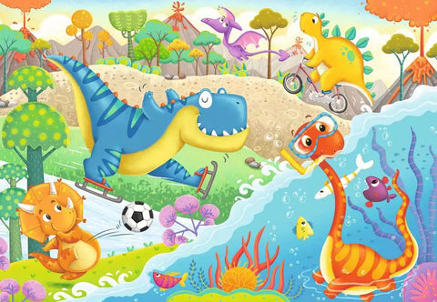 Ravensburger 2 dėlionės „Mano draugai dinozaurai“, 2×12 det., nuo 3 m.