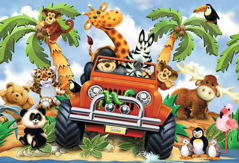 Ravensburger grindų dėlionė „Džiunglių gyvūnai“, 24 det., nuo 3 m.