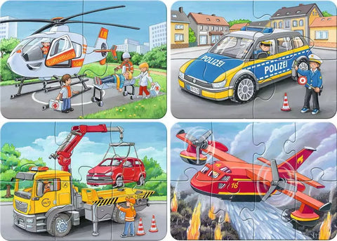 Ravensburger mano pirmosios dėlionės „Gelbėjimo transportas“, 2–8 det., nuo 2 m.