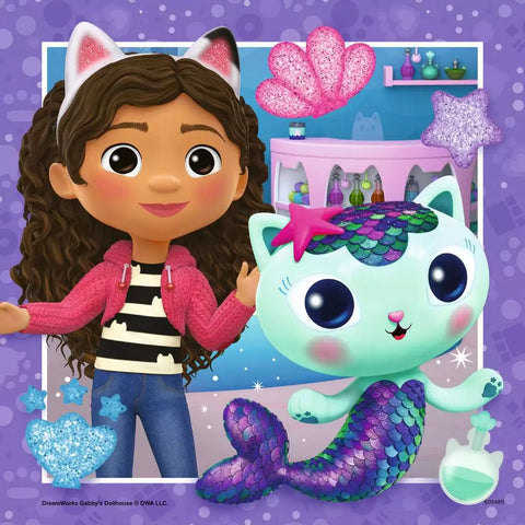 Ravensburger 3 dėlionės „Gabby's Dollhouse“, 3×49 det., nuo 5 m.