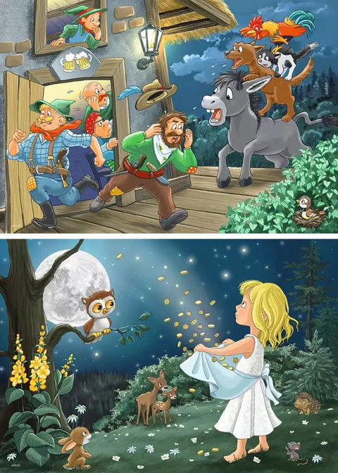Ravensburger 2 dėlionės „Pasakos“, 2×24 det., nuo 4 m.