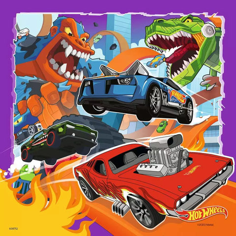 Ravensburger 3 dėlionės „Hot Wheels“, 3×49 det., nuo 5 m.